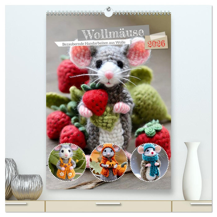 Wollmäuse (CALVENDO Premium Wandkalender 2026)