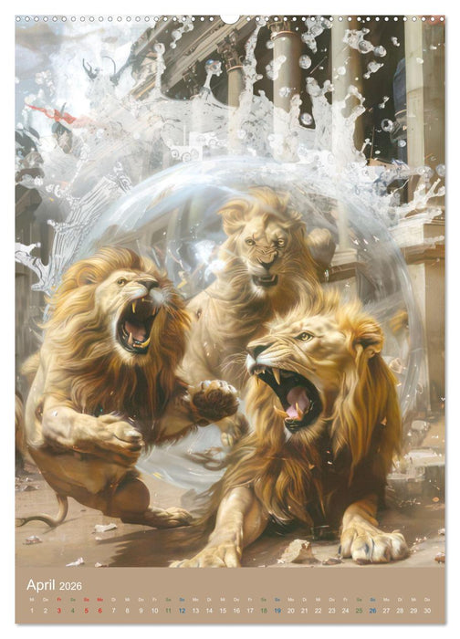 Schwebende Tiere in Seifenblasen - Humorbilder (CALVENDO Wandkalender 2026)