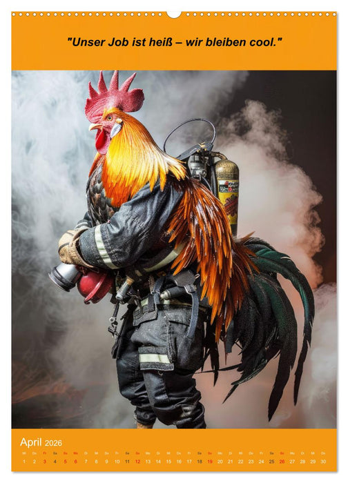 Der tierisch lustige Feuerwehrkalender (CALVENDO Wandkalender 2026)