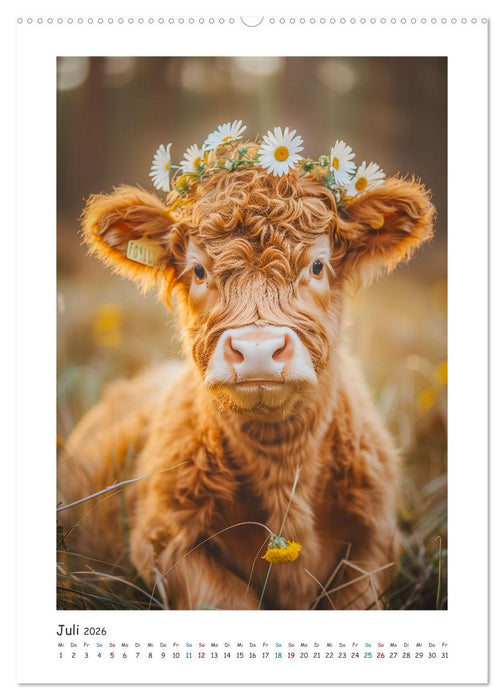 Niedliche Hochland Rinder (CALVENDO Premium Wandkalender 2026)