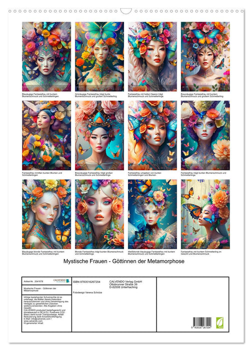 Mystische Frauen - Göttinnen der Metamorphose (CALVENDO Wandkalender 2026)