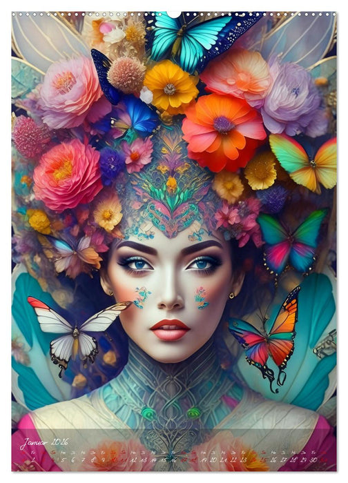 Mystische Frauen - Göttinnen der Metamorphose (CALVENDO Wandkalender 2026)