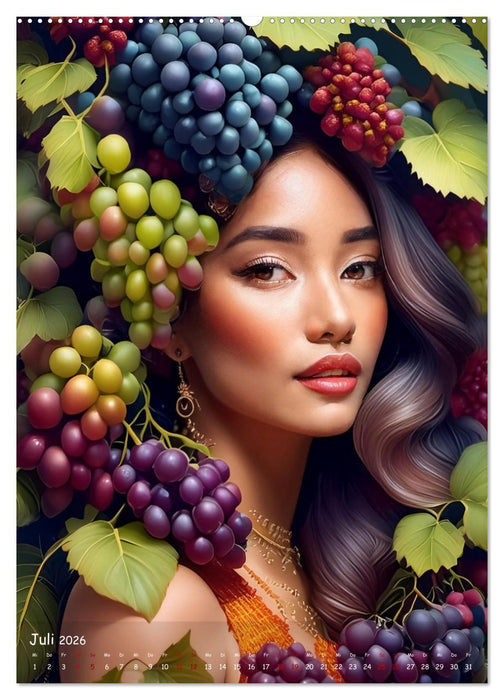 Fruchtige Vielfalt - Zauberhafte Kopfbedeckungen aus einem farbenfrohen Reigen der Natur (CALVENDO Premium Wandkalender 2026)