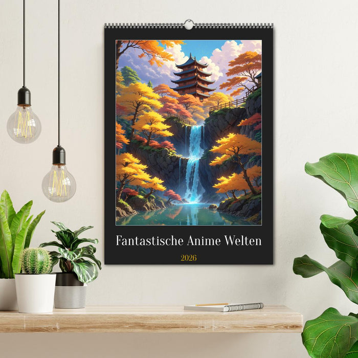 Fantastische Anime Welten (CALVENDO Wandkalender 2026)