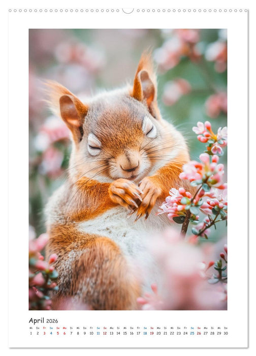 Lustige kleine Eichhörnchen (CALVENDO Wandkalender 2026)