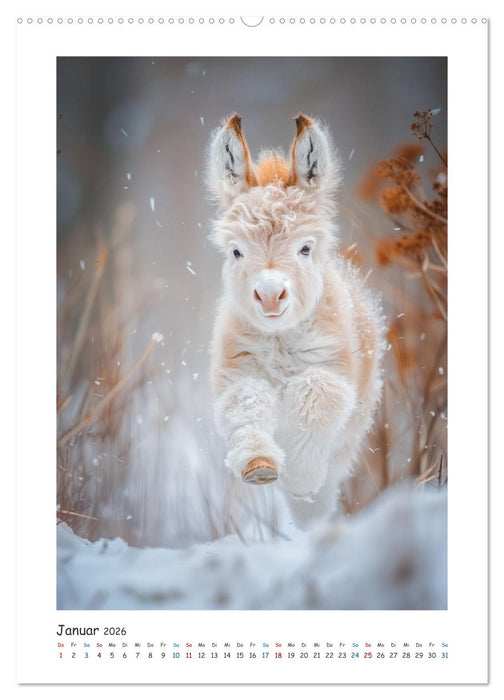 Lustige Esel (CALVENDO Premium Wandkalender 2026)
