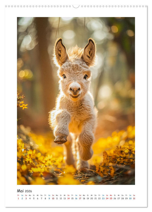 Lustige Esel (CALVENDO Premium Wandkalender 2026)