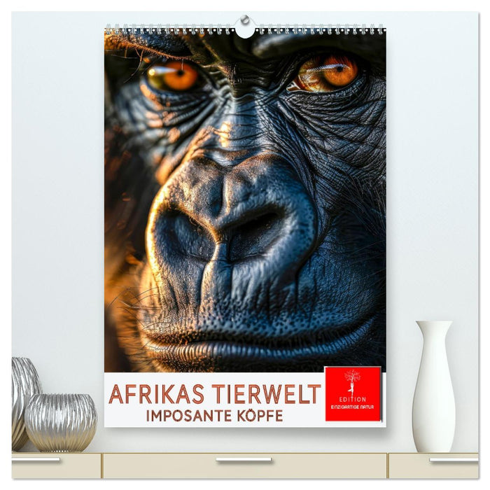 Afrikas Tierwelt - imposante Köpfe (CALVENDO Premium Wandkalender 2026)