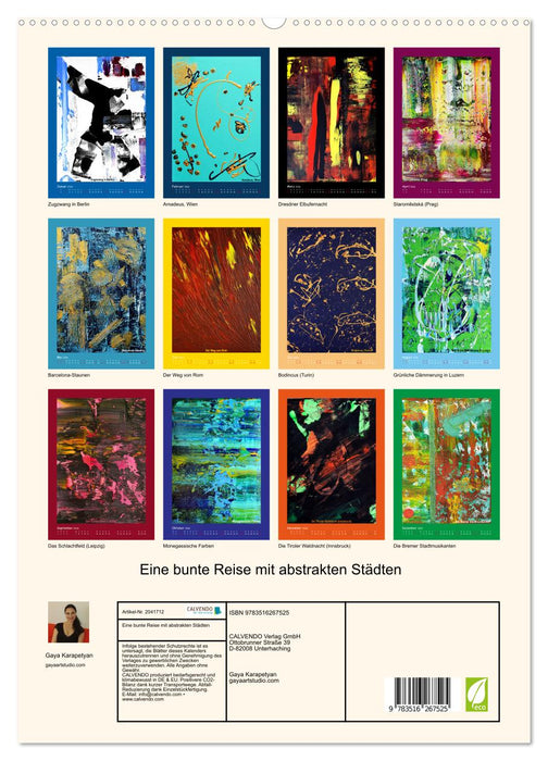 Eine bunte Reise mit abstrakten Städten (CALVENDO Premium Wandkalender 2026)