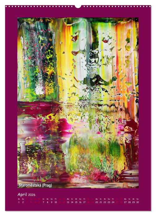 Eine bunte Reise mit abstrakten Städten (CALVENDO Premium Wandkalender 2026)