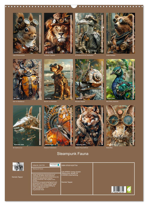 Steampunk Fauna (CALVENDO Wandkalender 2026)