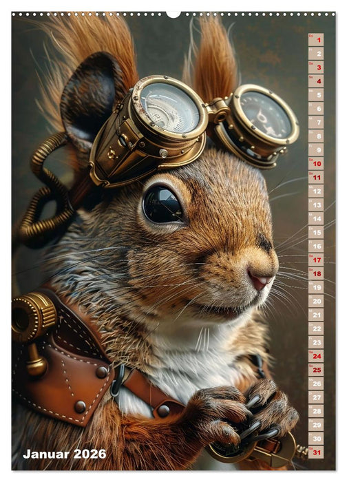 Steampunk Fauna (CALVENDO Wandkalender 2026)