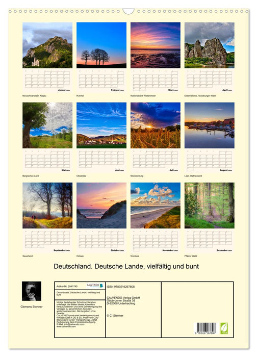 Deutschland. Deutsche Lande, vielfältig und bunt (CALVENDO Wandkalender 2026)