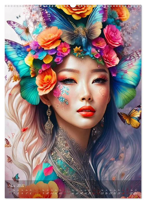 Mystische Frauen - Göttinnen der Metamorphose (CALVENDO Premium Wandkalender 2026)