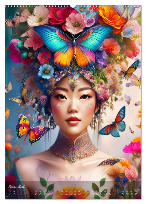 Mystische Frauen - Göttinnen der Metamorphose (CALVENDO Premium Wandkalender 2026)