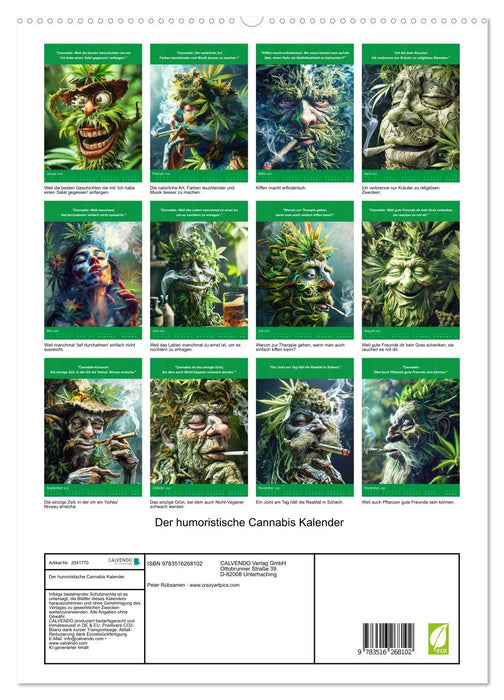 Der humoristische Cannabis Kalender (CALVENDO Premium Wandkalender 2026)