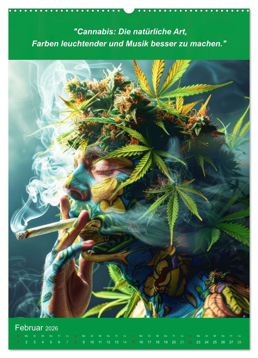 Der humoristische Cannabis Kalender (CALVENDO Premium Wandkalender 2026)
