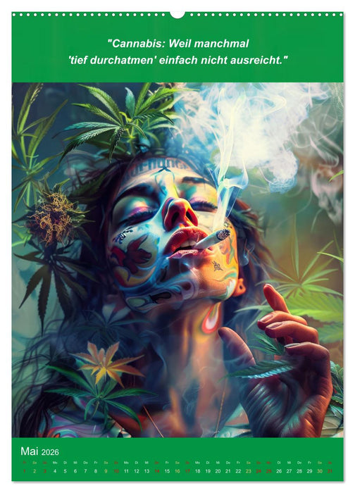 Der humoristische Cannabis Kalender (CALVENDO Premium Wandkalender 2026)