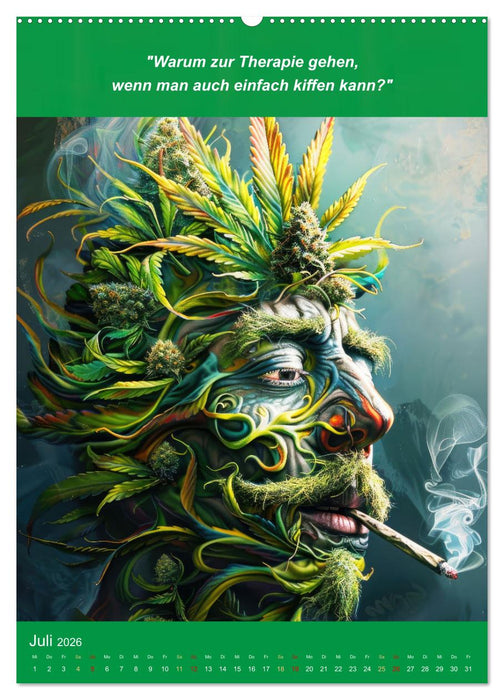 Der humoristische Cannabis Kalender (CALVENDO Premium Wandkalender 2026)
