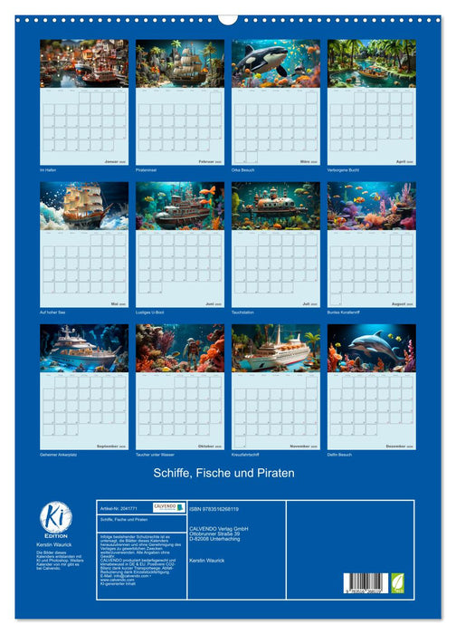 Schiffe, Fische und Piraten (CALVENDO Wandkalender 2026)