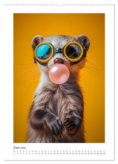 Lustige kleine Nerze (CALVENDO Premium Wandkalender 2026)