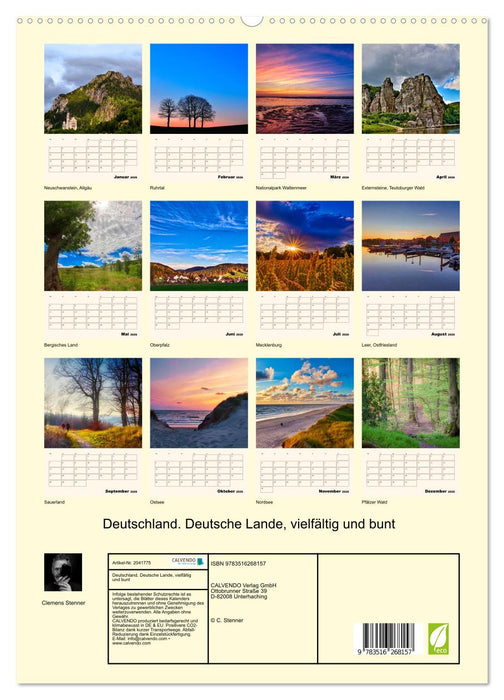 Deutschland. Deutsche Lande, vielfältig und bunt (CALVENDO Premium Wandkalender 2026)