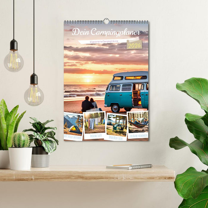 Dein Campingplaner - KI generierte Campingträume (CALVENDO Wandkalender 2026)