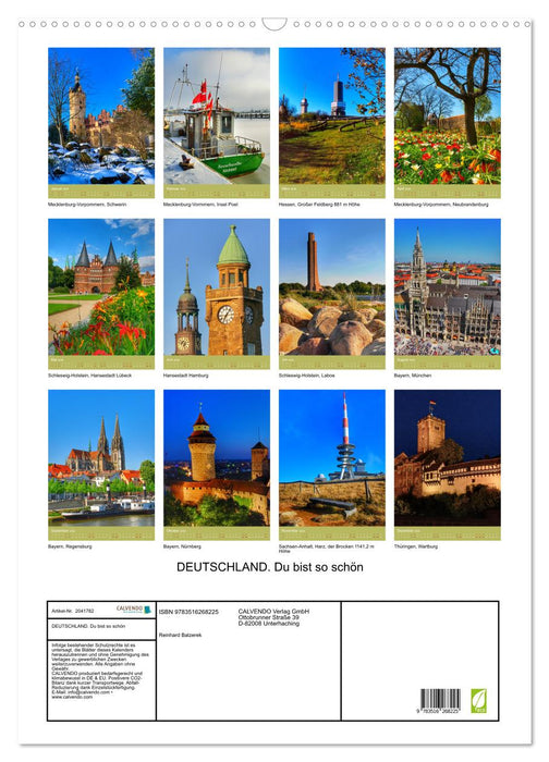 DEUTSCHLAND. Du bist so schön (CALVENDO Wandkalender 2026)