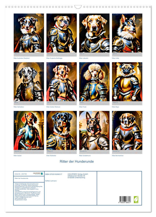 Ritter der Hunderunde (CALVENDO Wandkalender 2026)