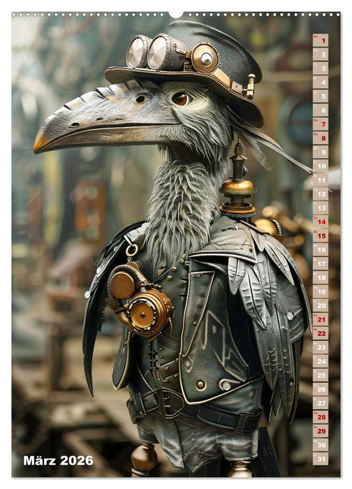Steampunk Fauna (CALVENDO Premium Wandkalender 2026)