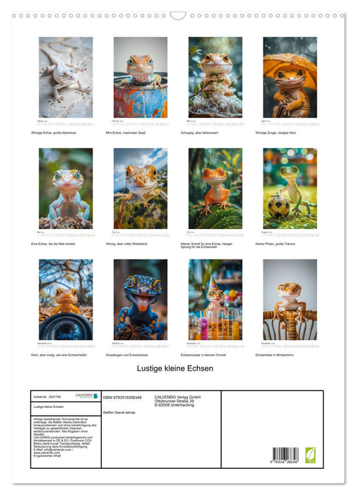 Lustige kleine Echsen (CALVENDO Wandkalender 2026)