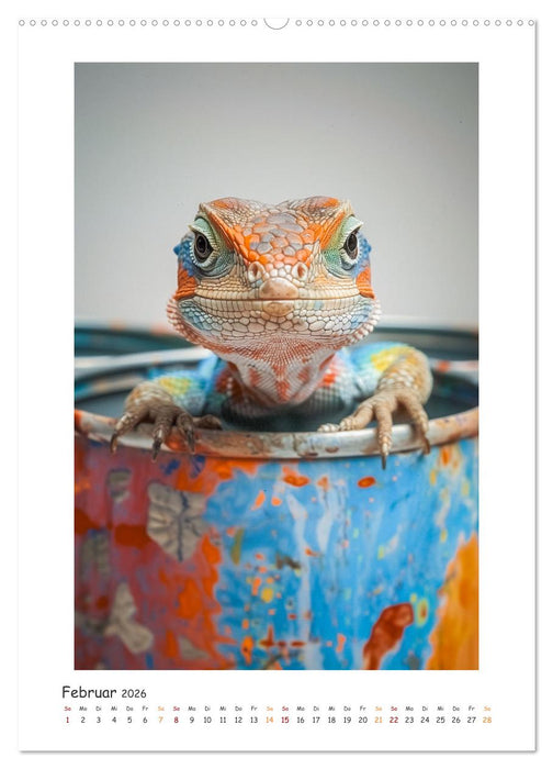 Lustige kleine Echsen (CALVENDO Wandkalender 2026)