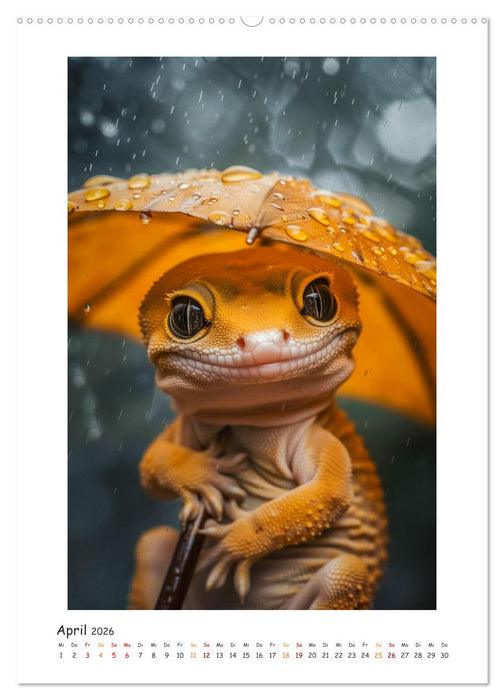 Lustige kleine Echsen (CALVENDO Wandkalender 2026)