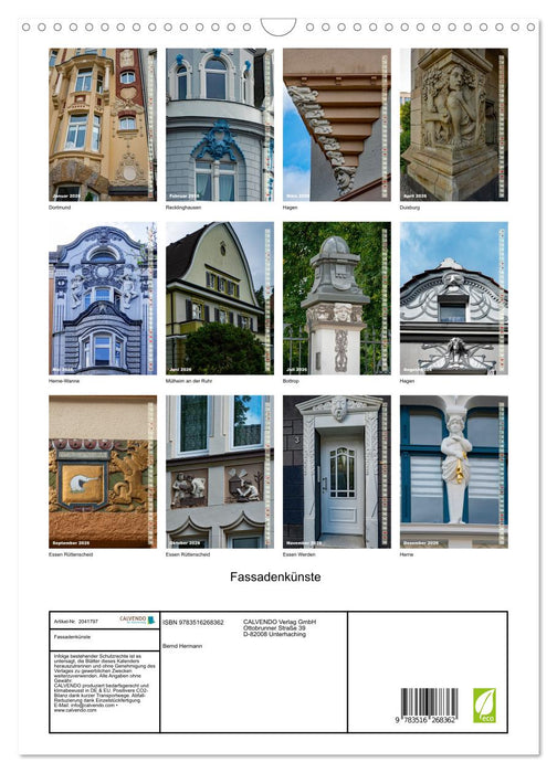 Fassadenkünste (CALVENDO Wandkalender 2026)