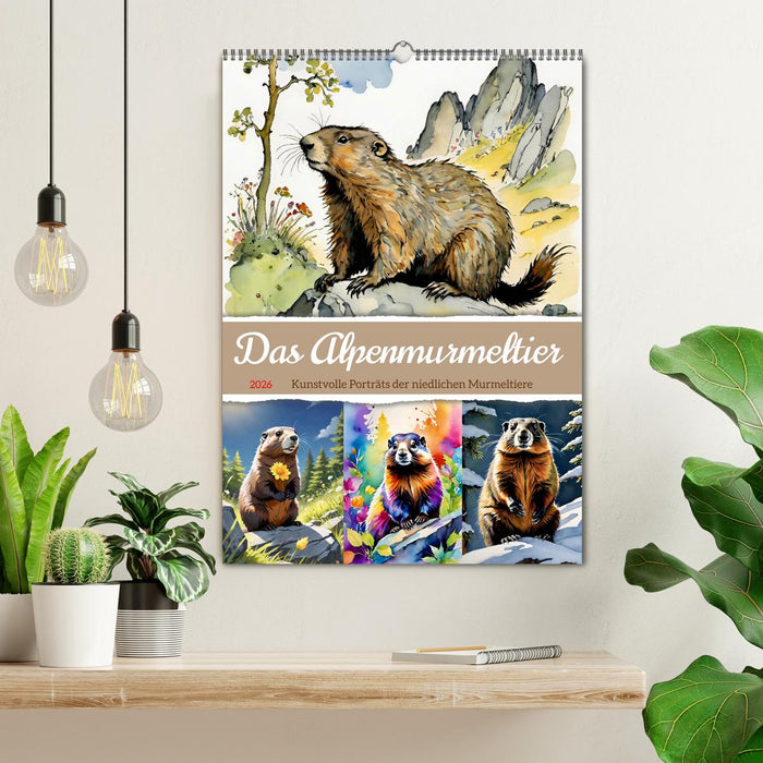 Das Alpenmurmeltier (CALVENDO Wandkalender 2026)