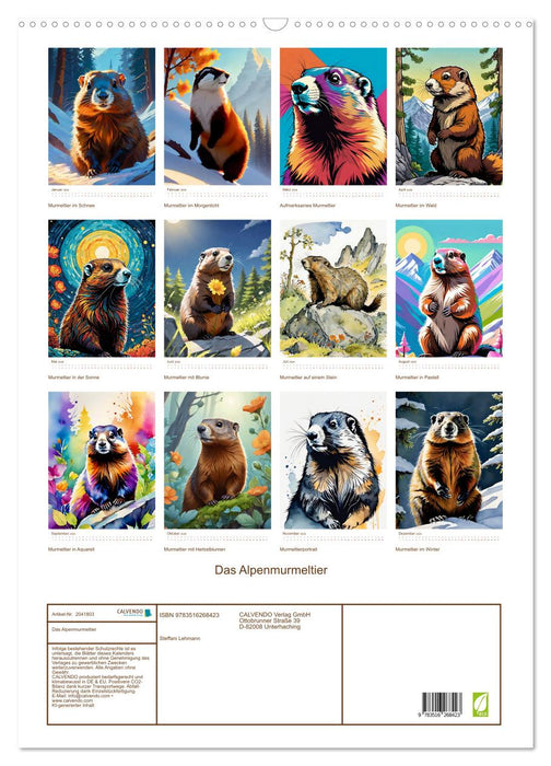 Das Alpenmurmeltier (CALVENDO Wandkalender 2026)