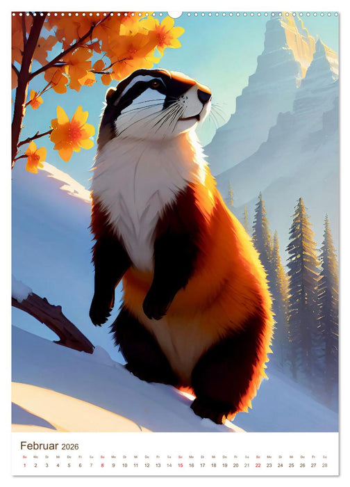 Das Alpenmurmeltier (CALVENDO Wandkalender 2026)