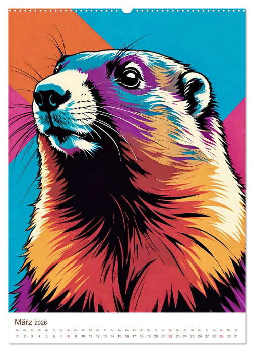 Das Alpenmurmeltier (CALVENDO Wandkalender 2026)