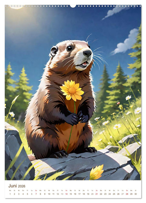 Das Alpenmurmeltier (CALVENDO Wandkalender 2026)