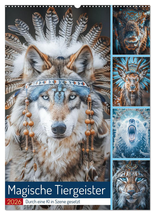 Magische Tiergeister (CALVENDO Wandkalender 2026)