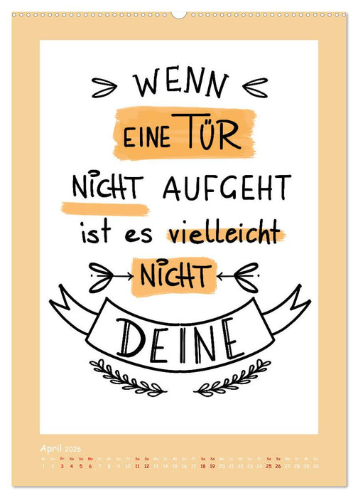 Nachgedacht-Sprüche und Zitate (CALVENDO Premium Wandkalender 2026)