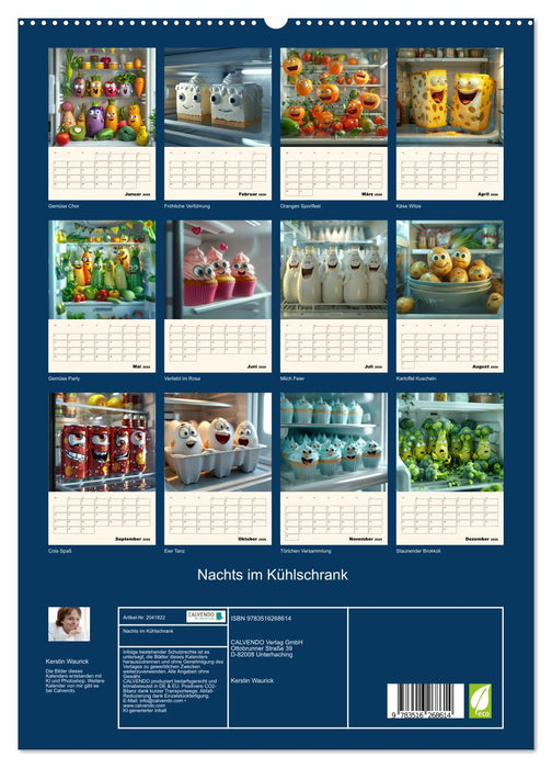 Nachts im Kühlschrank (CALVENDO Premium Wandkalender 2026)