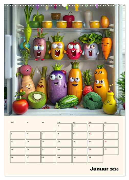 Nachts im Kühlschrank (CALVENDO Premium Wandkalender 2026)