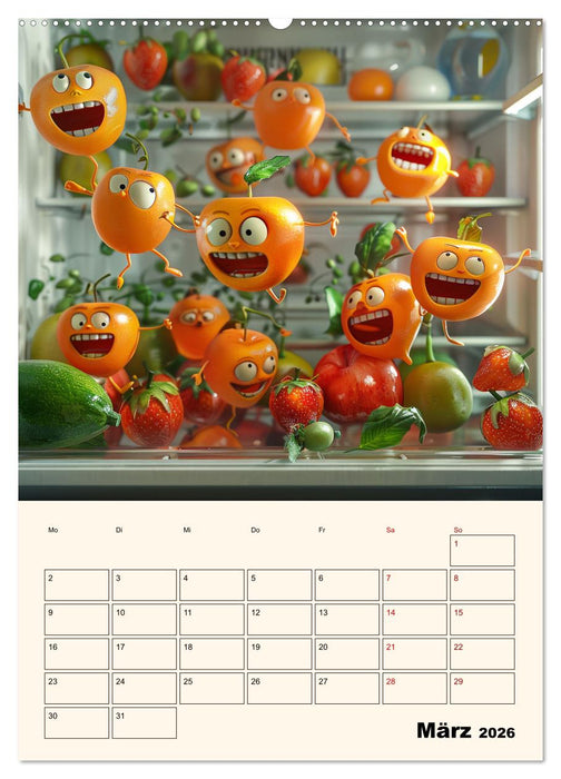 Nachts im Kühlschrank (CALVENDO Premium Wandkalender 2026)