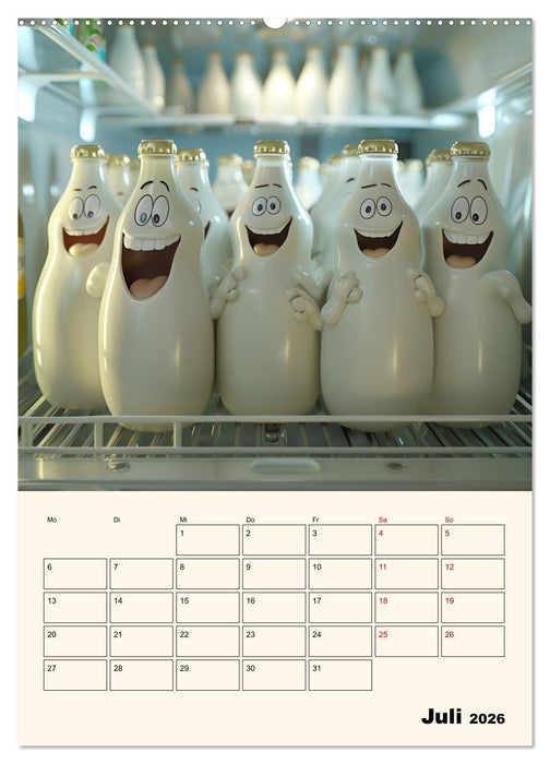 Nachts im Kühlschrank (CALVENDO Premium Wandkalender 2026)