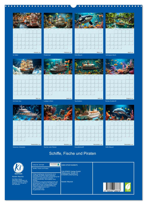 Schiffe, Fische und Piraten (CALVENDO Premium Wandkalender 2026)