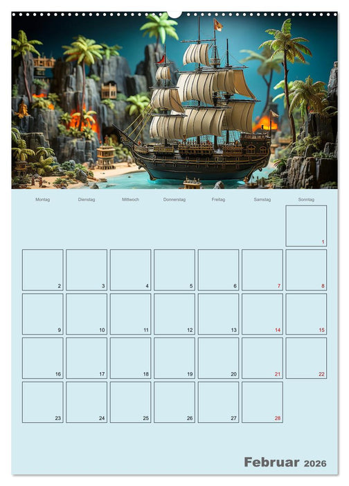 Schiffe, Fische und Piraten (CALVENDO Premium Wandkalender 2026)
