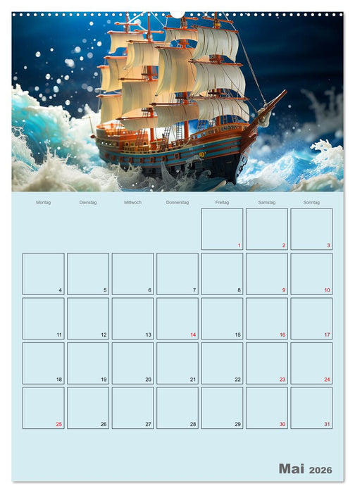 Schiffe, Fische und Piraten (CALVENDO Premium Wandkalender 2026)