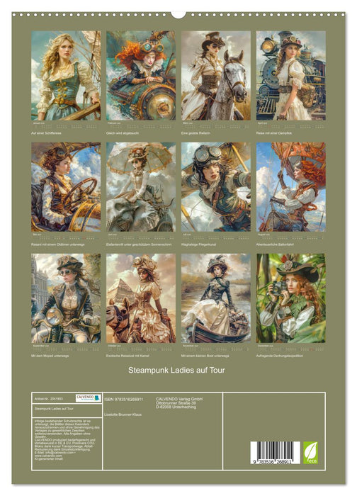 Steampunk Ladies auf Tour (CALVENDO Premium Wandkalender 2026)