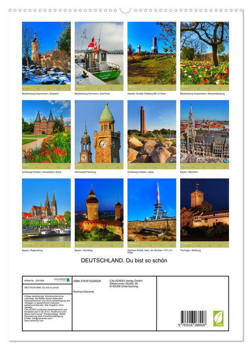 DEUTSCHLAND. Du bist so schön (CALVENDO Premium Wandkalender 2026)